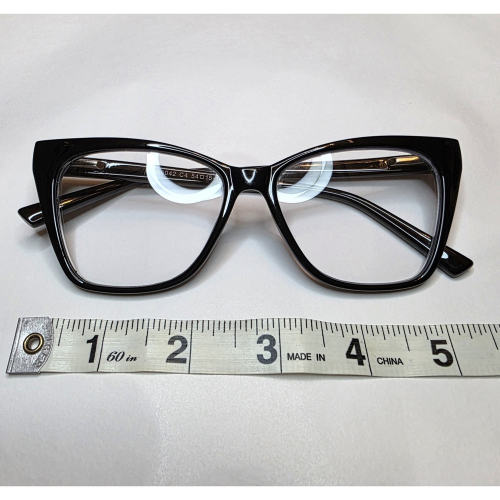Cat Eye Reading Glasses +1.00 Strength Women's, Black Plastic Frame flattering